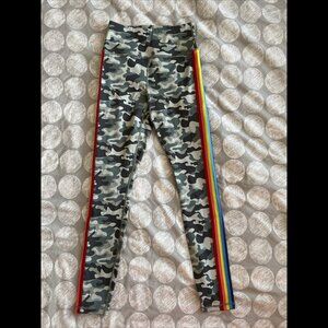 Spiritual Gangster Camo Rainbow Essential High Waisted Yoga Pants Leggings Sz S